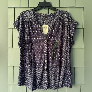 Lucky Brand top with flair waist  NWT